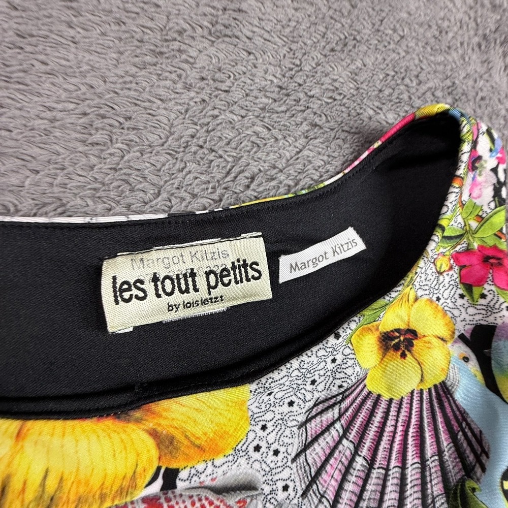 Les Tout Petits Girls 10 Floral Sleeveless Dress Tropical Hibiscus Print - Picture 2 of 5